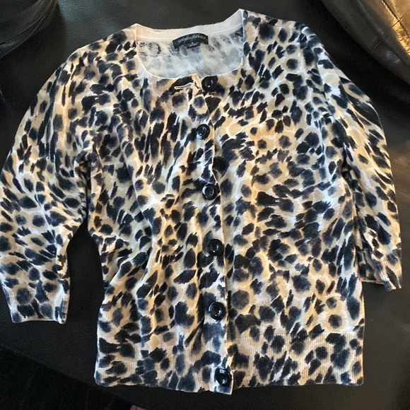 Cotton cardigan, animal print with buttons, S - Picture 6 of 8